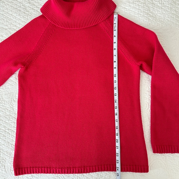 Vintage Lands End 100% Cotton Cowl Neck Sweater Thick Knit M 10-12 - Picture 6 of 10